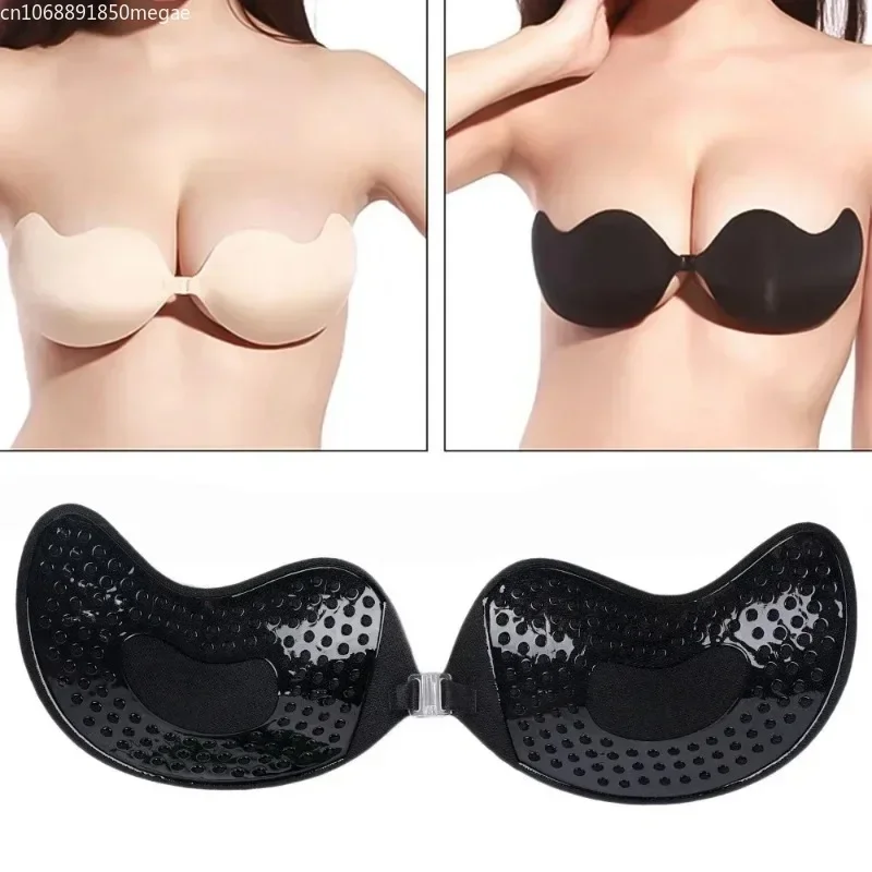 Invisible Strapless Adhesive Stick Bra Strapless Push Up Bras Women Lingerie Seamless Silicone Nipple Covers Bralette Underwear 3