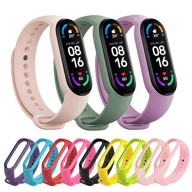 Comprar Correa de muñeca suave de TPU para Xiaomi Mi Band 7 6 5 4 3 pulsera  transparente colorida para Mi Band 7/6/5/4/3