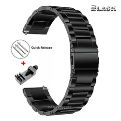 Premium Titanium Metal Band Strap for Smartwatches, Adjustable Bracelet for Men and Women (Titanium Black 1)