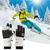 1 Pair Ski Gloves With Adjustable Fastener Tape Water-Resistant Windproof Thick Winter Warm Touch Screen Gloves 2
