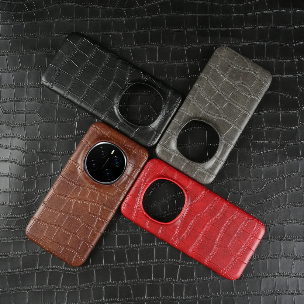 Magnetic Leather Case with Wireless Charging Compatibility
