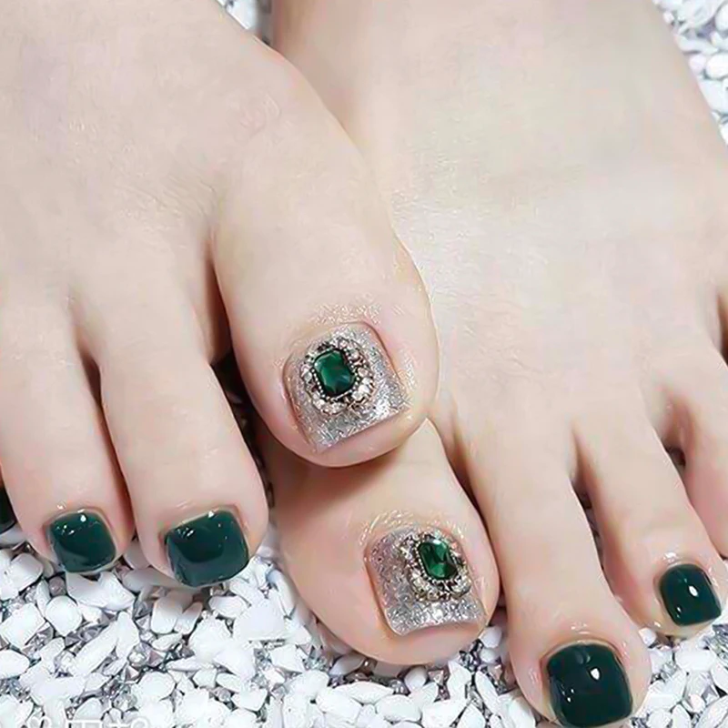Fake Toenail Tips Full Cover Ultra Thin Clear Press On Toe Foot Nails 550 Pcs