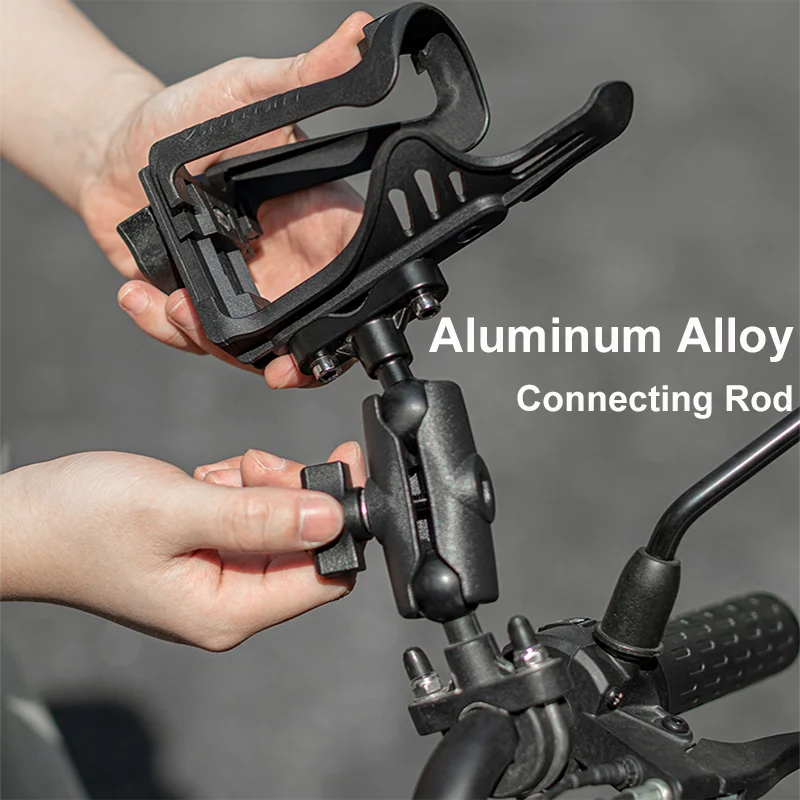 ROCKBROS Water Bottle Holder Motorbike Frame Cup Cage Width Adjustable Rotatable Bicycle Motorcycle Drink Bottle Stand Bracket