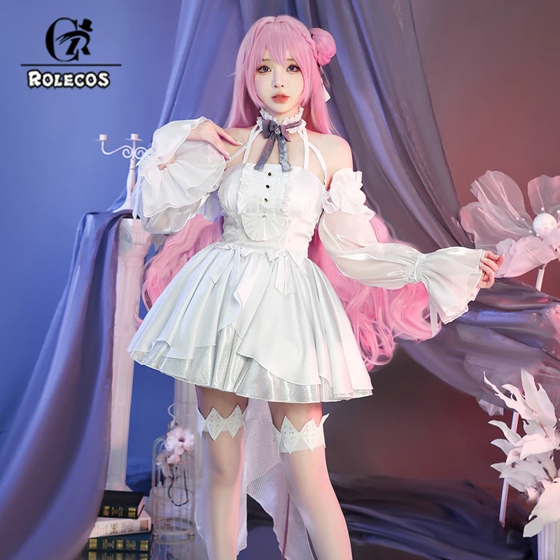 

ROLECOS Dorothy Cosplay Costume Game NIKKE Goddess of Victory Dorothy Women White Wedding Dress Role Play Outfit Fullset Suit