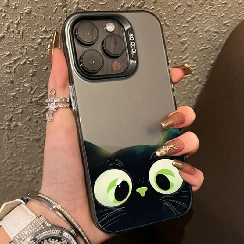 Adorable Black Cat Shockproof Phone Case Cover