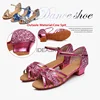Child Dance Shoe For Girls/Kids/Women Ballroom Latin Shoe Ladies Modern Tango Salsa Sandals Dancing Shoe 3CM Low Heel cow split 1