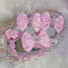 Handmade Bow Rhinestones Baby Girl Kids Shoes Hairband Pacifier Clip Comb First Walker Sparkle Bling Crystals Shower Gift 1