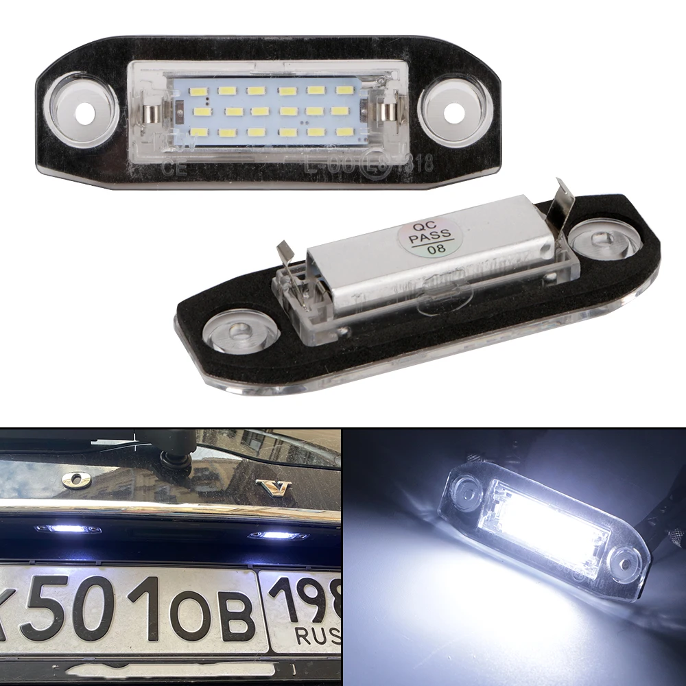 Meimeier Luce bianca per targa auto, 2 pezzi, LED Canbus per Volvo S80, XC90, S40, V60, XC60, S60, C70, V50, XC70, V70, V70