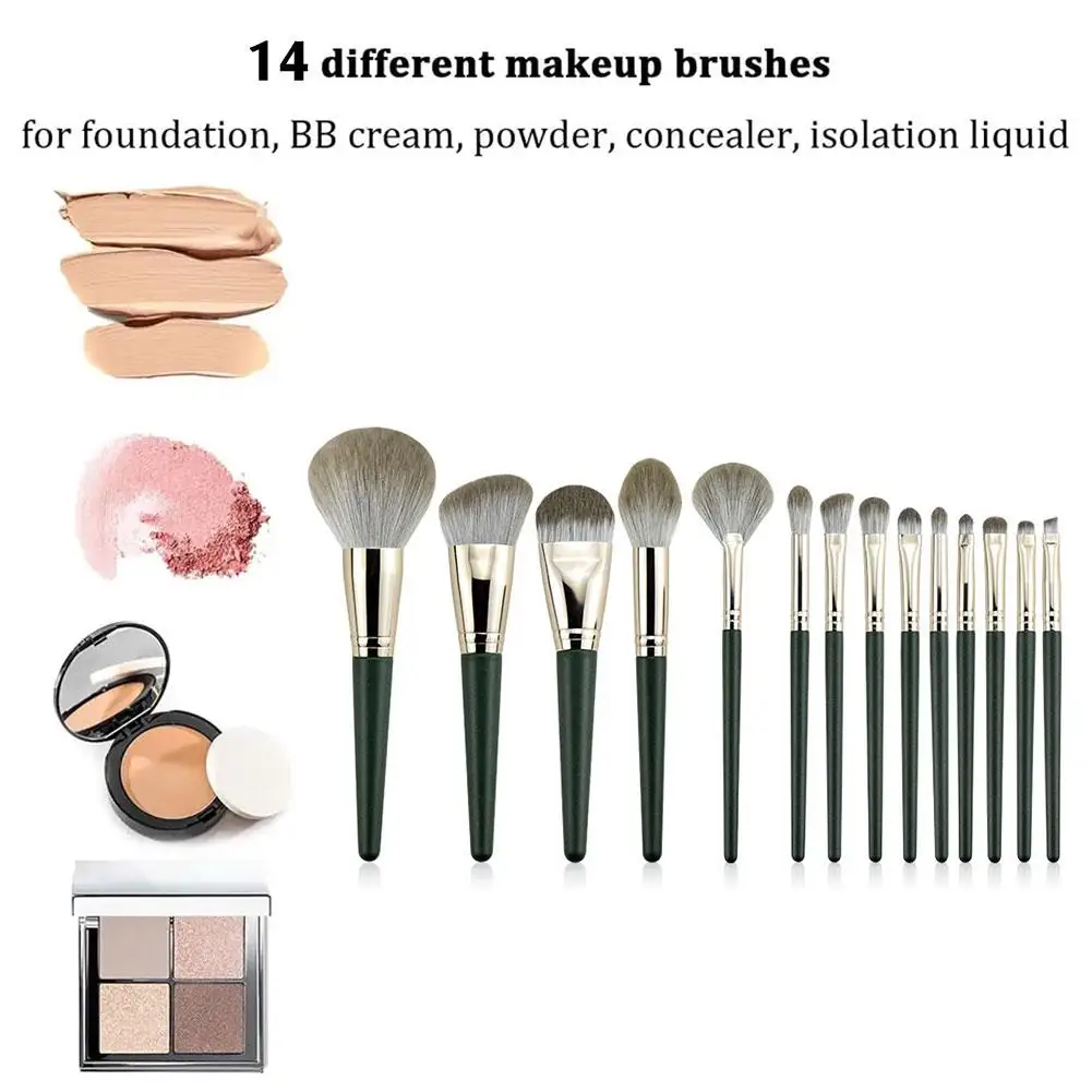 

14pcs Makeup Brushes Set Affordable Student Professional Makeup Tools Super Soft Bristles With Makeup Brush Storage Bag