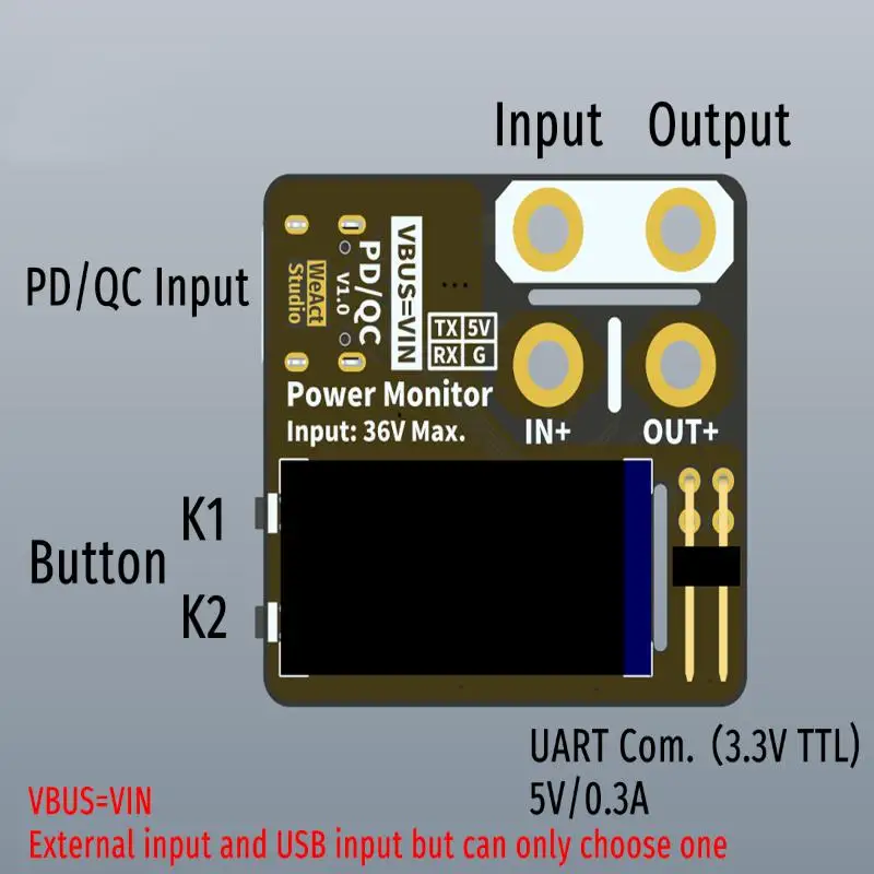 Module testeur batterie drone 36V 10A XT60 PD QC
