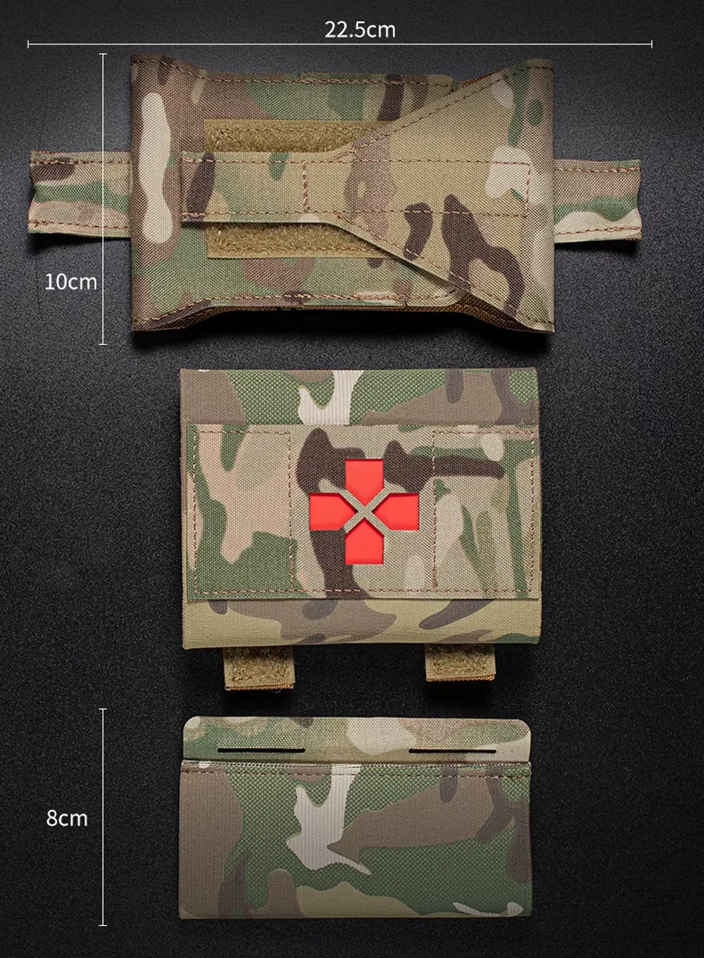 Tactical Medical Kit MOLLE Rapid Deployment First Aid Kit Survival Safety Emergency Kit IFAK First Aid MOLLE PALS Waist Pack 6