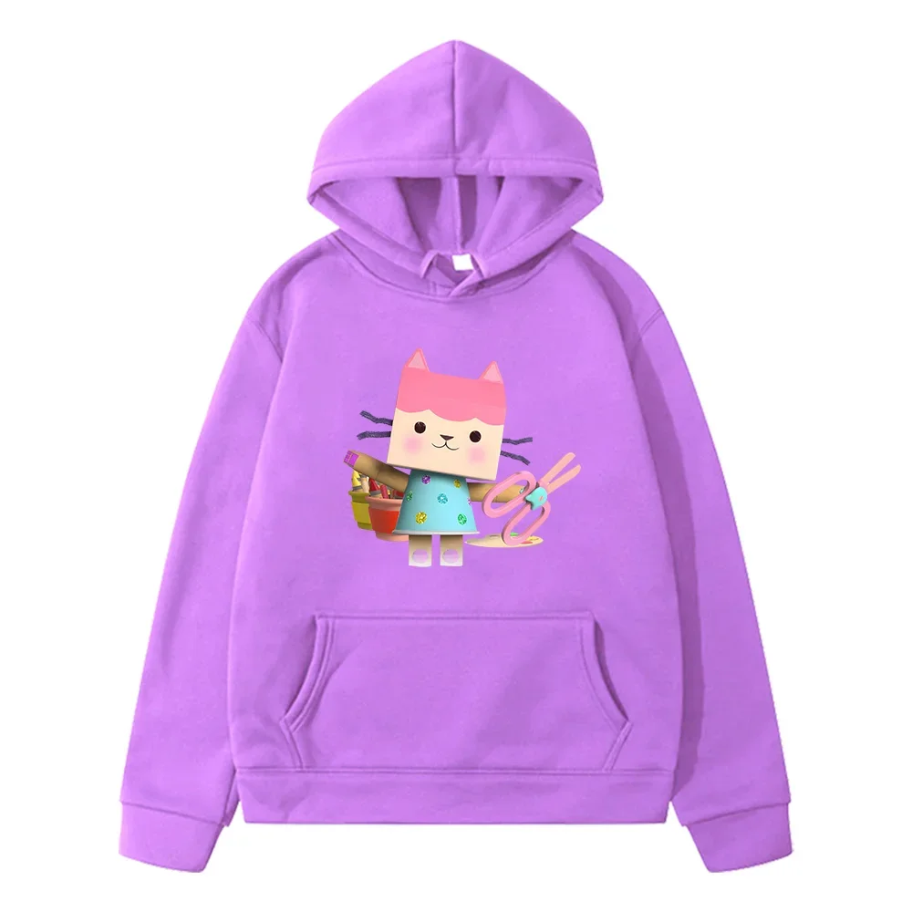 

Gabbys Dollhouse Boys Clothes Anime Print Hoodies Street for Kids Sweatshirts Autumn Fleece Hooded Pullovers Male/Female Hoodies