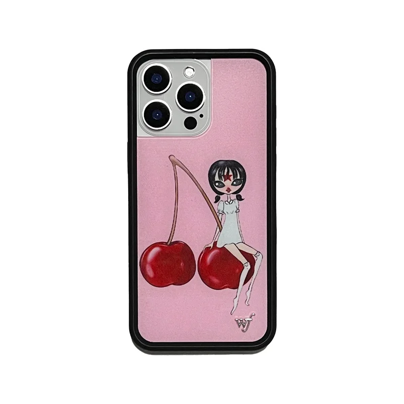 Wildflower 3D Five-Pointed Star Phone Case with Cute Skull and Dragon Cartoon Design