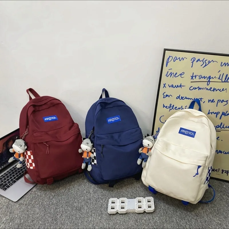 Backpack Retro Primary School Junior and Middle School Students Large Capacity Cute Hot Waterproof Durable University Style