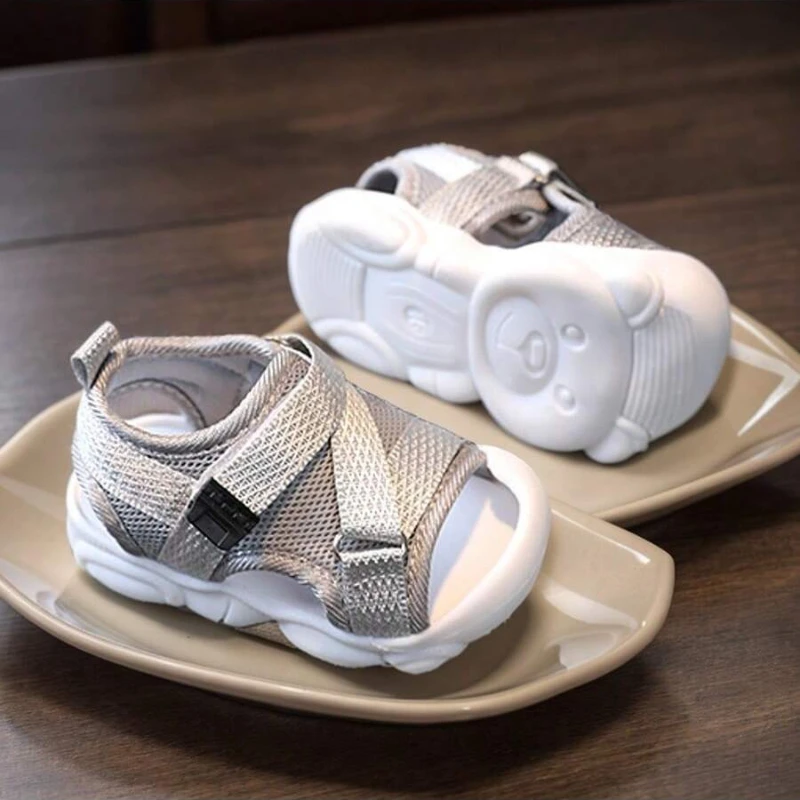 Summer Infant Toddler Shoes Solid Color Net Cloth Breathable Boys Sneakers Baby Girls Boys Casual Sport Sandals