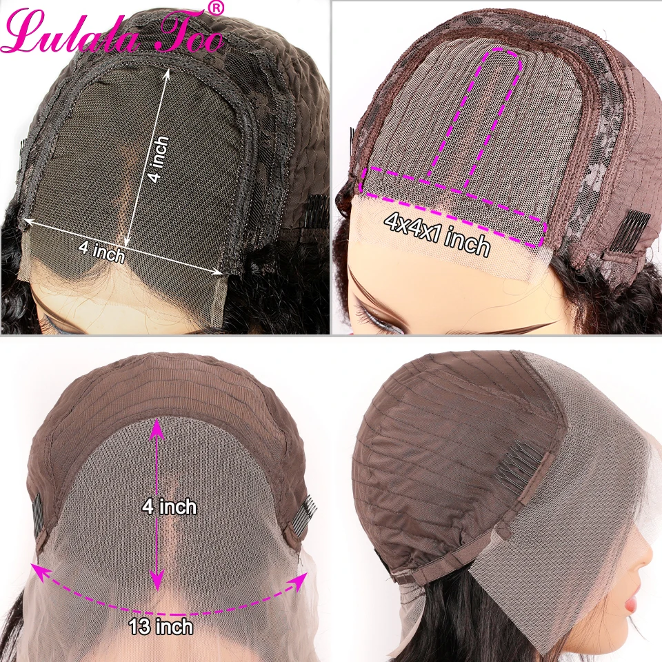 Brazilian Straight Lace Wig 13x4 Lace Front Human Hair Wigs Preplucked 4x4 Closure Wig 150% Density Remy Hair