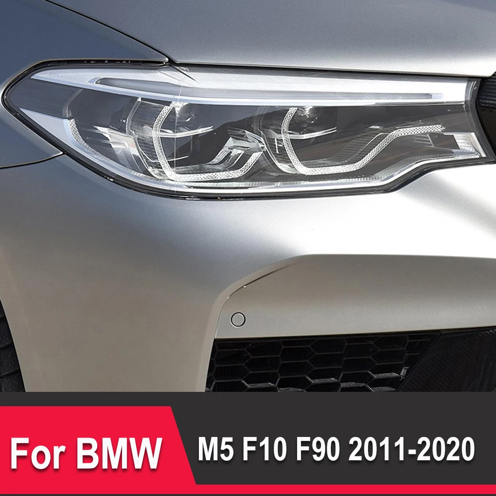 2 Pcs For BMW M5 F10 F90 2011 2020 Car Headlight Protective Film