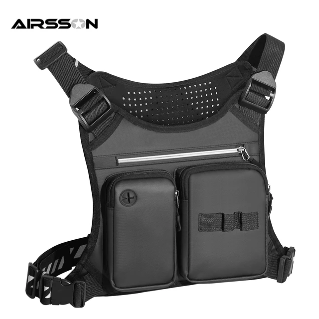 Outdoor Sports Chest Bag Men's Running Vest Bag Mobile Phone Holder Storage  Bag Adjustable Front Chest Pack for Workout Running - AliExpress