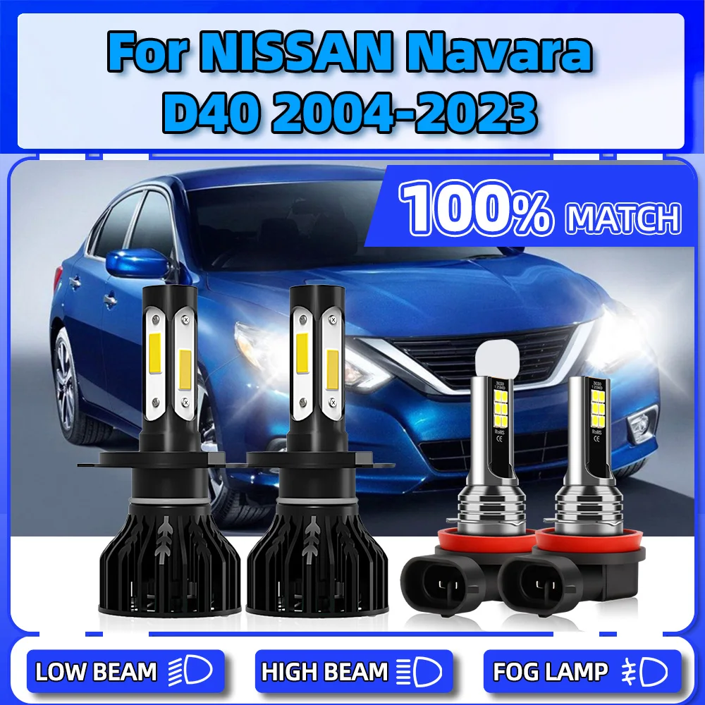 

LED Headlight 240W Auto Headlamps 6000K White 12V Fog Lamps For NISSAN Navara D40 2004-2016 2017 2018 2019 2020 2021 2022 2023