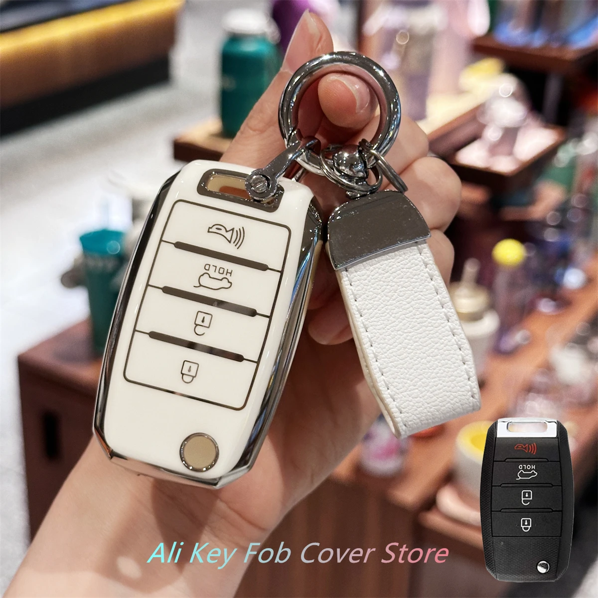Premium Key Fob Cover with Keychain Lanyard