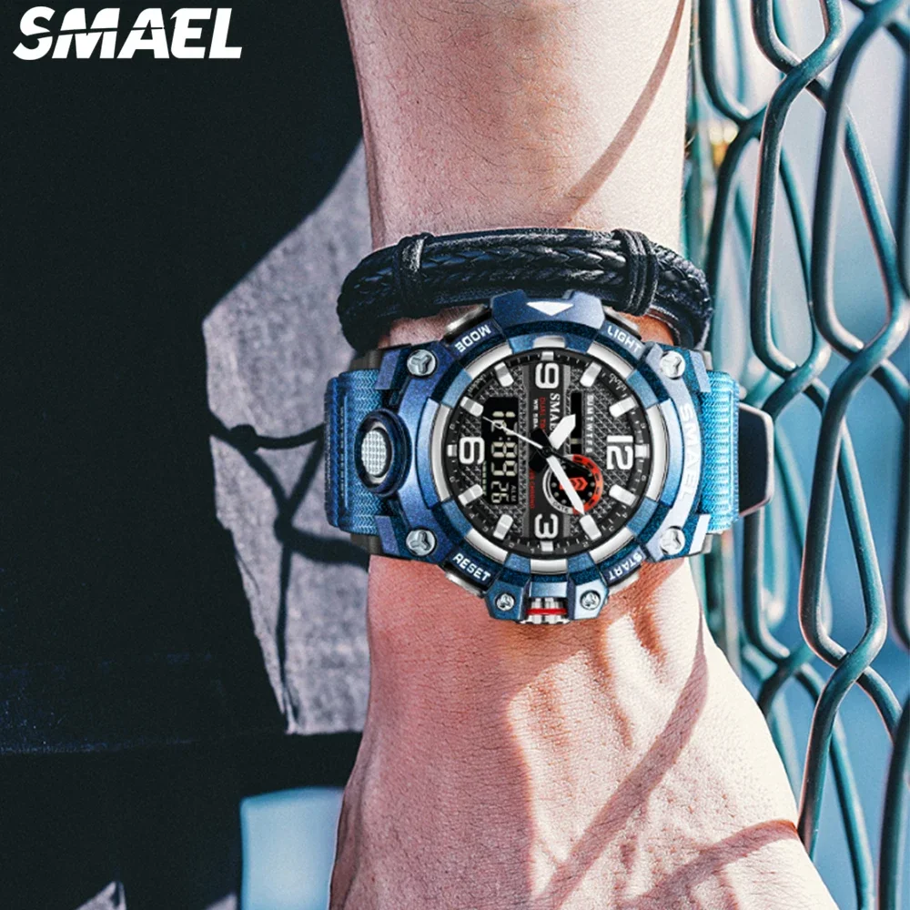 SMAEL  Night Glow Waterproof Outdoor Digital Electronic Watch 8035 Tactical Men's Multifunctional Watch 4
