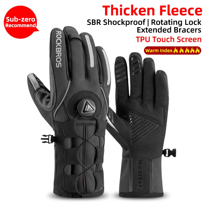 Details about   RockBros Full Finger Winter Thermal Gloves Gel Skiing Gloves Sport Gloves 