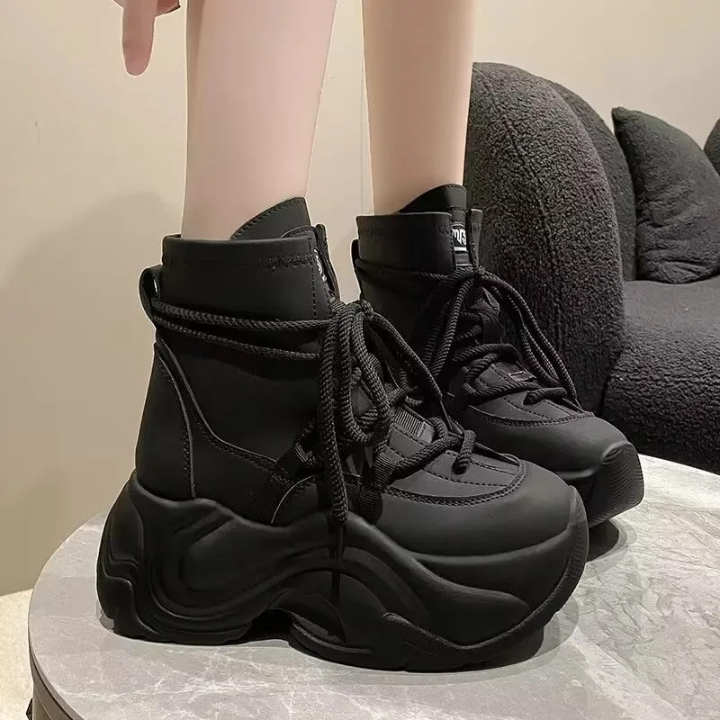 

Mesh Breathable Dad Shoes Female 2024 Wedge Thick Sole Lace Up Comfortable Sport Running designer shoes Zapatillas Mujer zapatos