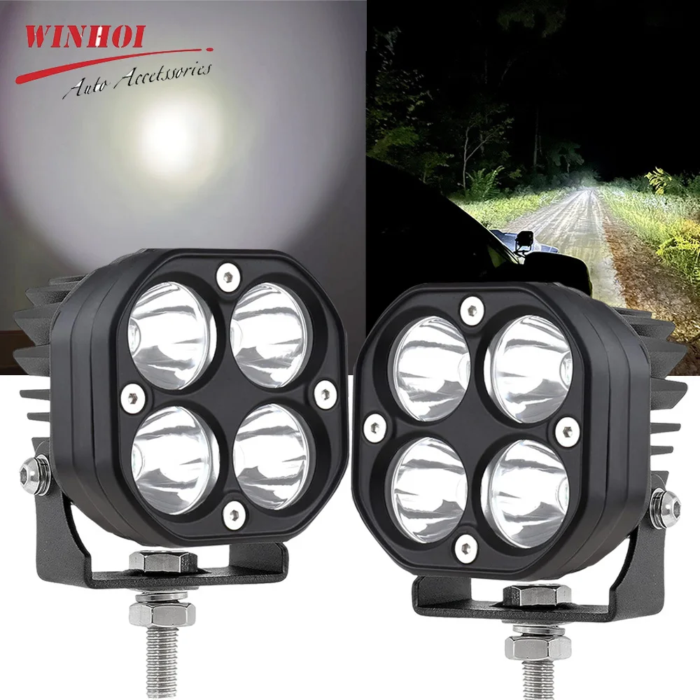 

3 Inch LED Pods Work Lights Bar Offroad 4x4 Driving Fog Lamp Car Auxiliary Spotlights for Truck ATV Motorcycle Tractor 12-24V