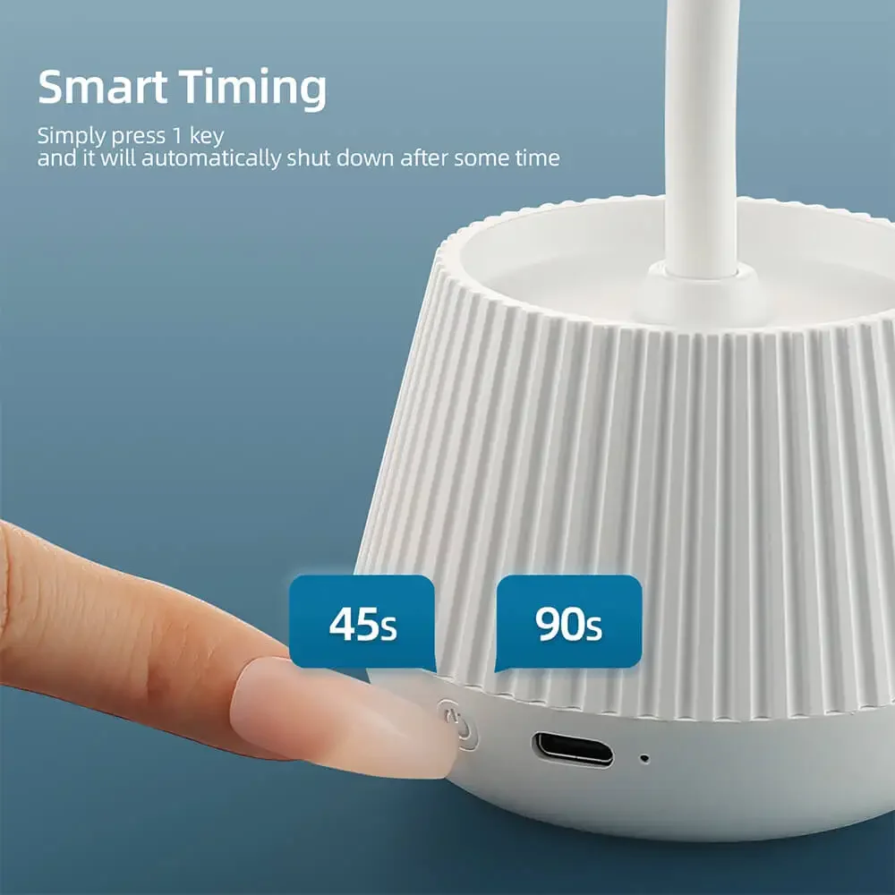 Recharging Lotus Nail Dryer LED UV Lamp Fast Drying Nail Polish Dryer Desktop UV LED Light Nail Gel Curing Lamp Manicure Machine