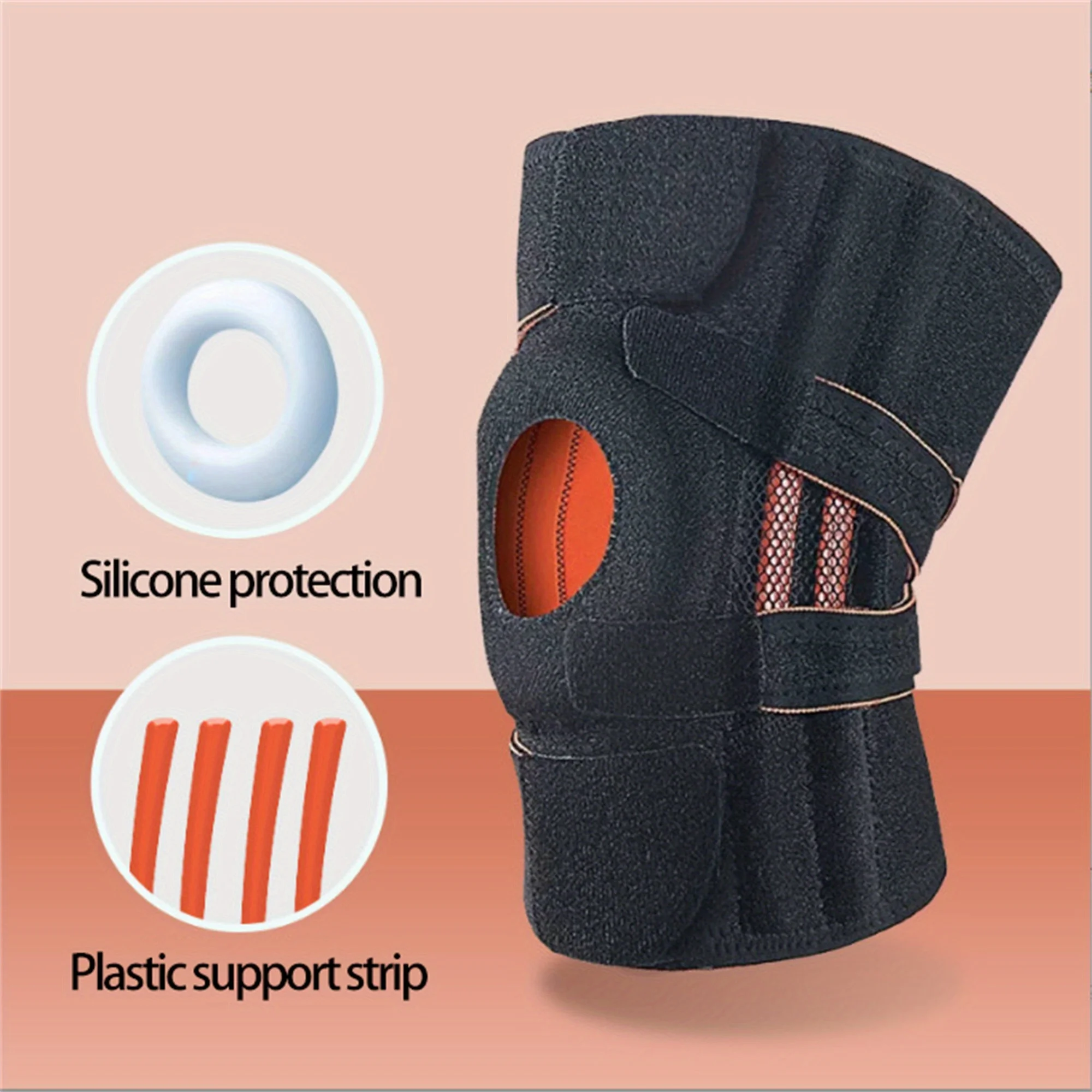 Breathable Rubber Knee Pads for Outdoor Climbing-Shock Absorbing, Meniscus Support Sports Gear