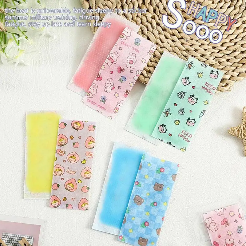 

Cooling Gel Patches Cute Cartoon Prints Fever Reducer Gel Pads Forehead Cooling Strips Instant Cooling Sticker Travel Supplies