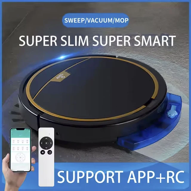 Robot Sweeper Vacuum Cleaner With Water Tank,3in1 Wet&Dry Intelligent Robot,Remote App Control,Robotic Vacuum Cleaners for Home 1