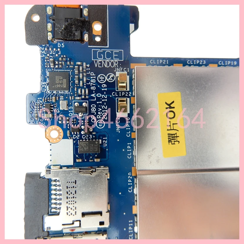 LA-8781P 2GB-RAM 64GB-SSD Mainboard For HP ElitePad 900 G1 Tablet Laptop Motherboard 724353-001 Tested OK
