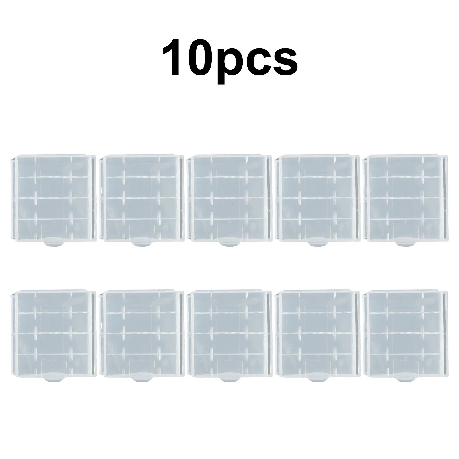 

10pcs Battery Plastic Protecting Case Cover Holder AA AAA Battery Storage Box Container Organizer For Batteries 67×60×18mm