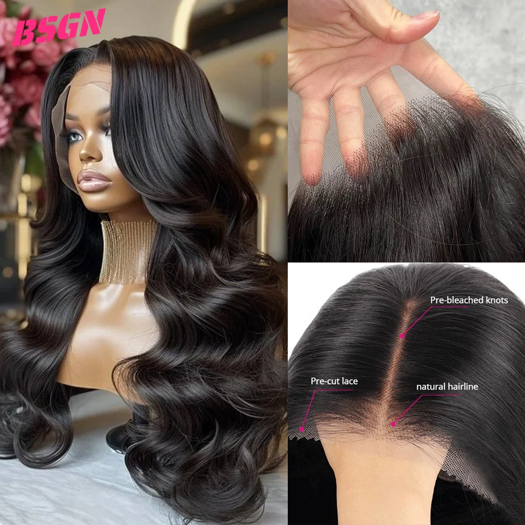 Human Hair Wigs Lace Frontal Body Wave For Women 26 28 30inches 13X4 HD Pre-cut 100% human hair