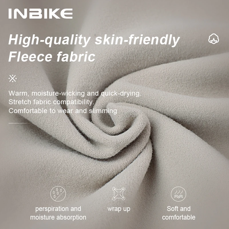 INBIKE Men's Cycling Jersey Slim Fit Winter Long Sleeve Fleece Thermal Bike Clothing Full Zip Biking Bicycle Shirt Cold Weather 2
