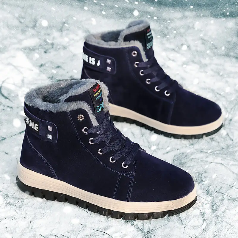 

New Winter Thickened, Warm, Soft, Comfortable, Anti slip, Wear resistant, Shock Absorbing Outdoor Sports Men's Cotton Shoes