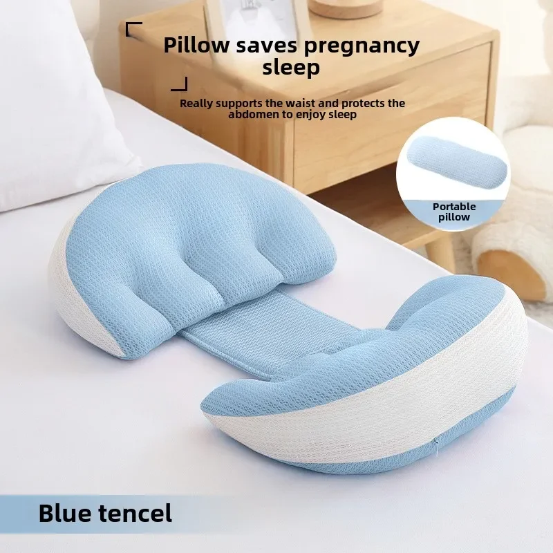 Orthopedic Maternity Pillows 360&deg; Side Sleep Support with Adjustable Waist Belly Cushion for Pregnancy Bedrest Comfort Pillow