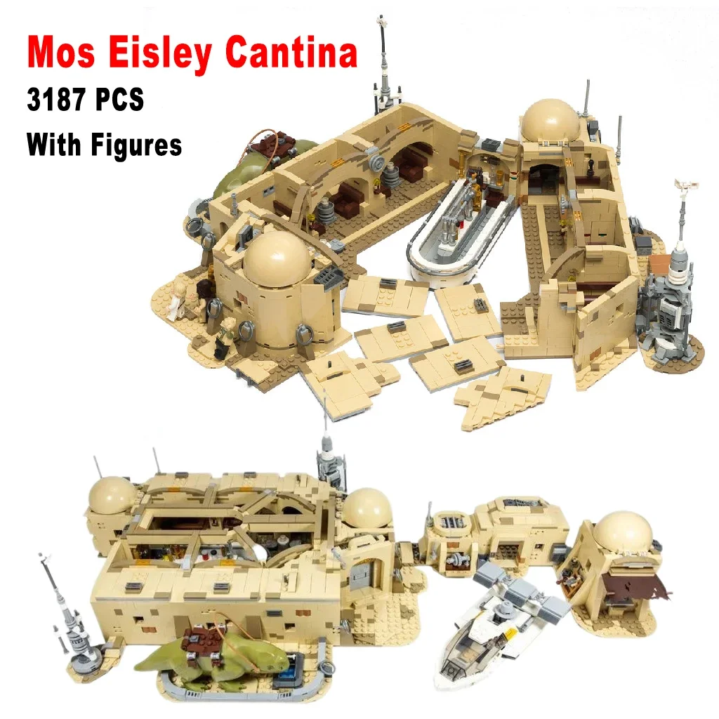 

2023 IN STOCK 3187pcs Mos Eisley Cantinai Building Blocks Bricks Model Fit 75290 Construction Set for Boys Gift 2023 IN STOC
