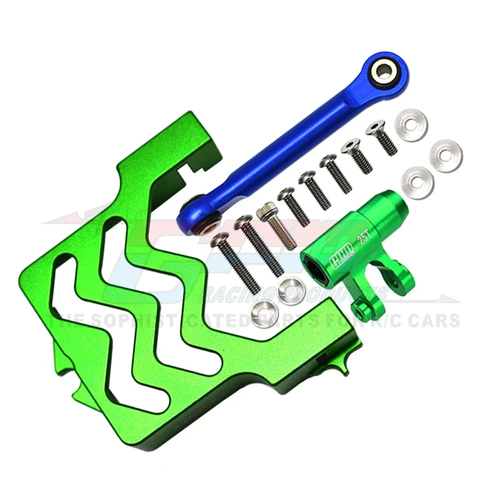GPM 금속 합금 스티어링 서보 마운트 지원 ??+ Traxxas 1/5 X-MAXX 6S 8S 4WD 몬스터 트럭 RC 자동차 업그레이드 부품 용 25T 서보 암