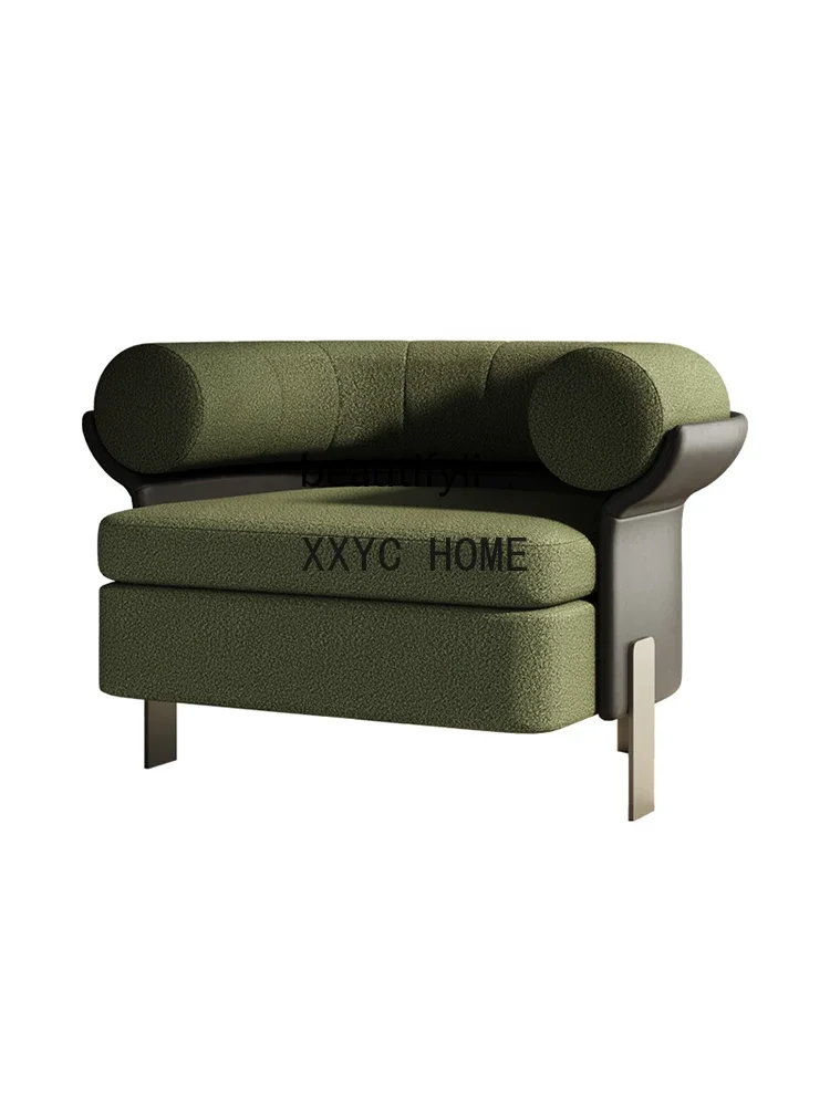 

Роскошный дизайнерский Одноместный минималистичный плюшевый стул для досуга в гостиную