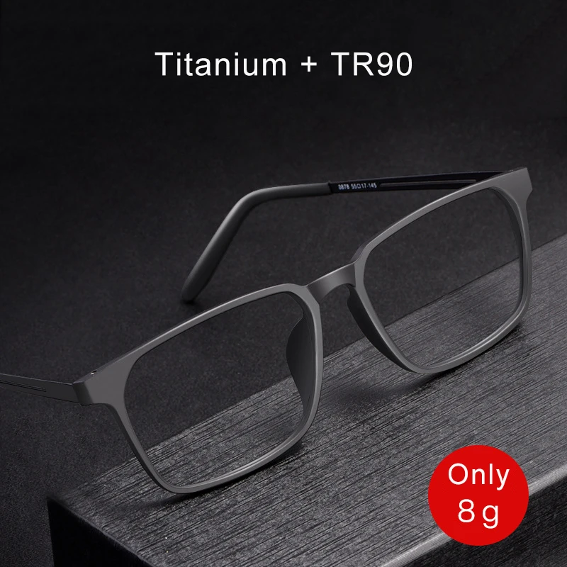 

LS JOHN Square Ultralight TR90 Titanium Glasses Frames Men Brand Optical Prescription Eyeglasses Women New Korean Eyewear 8878