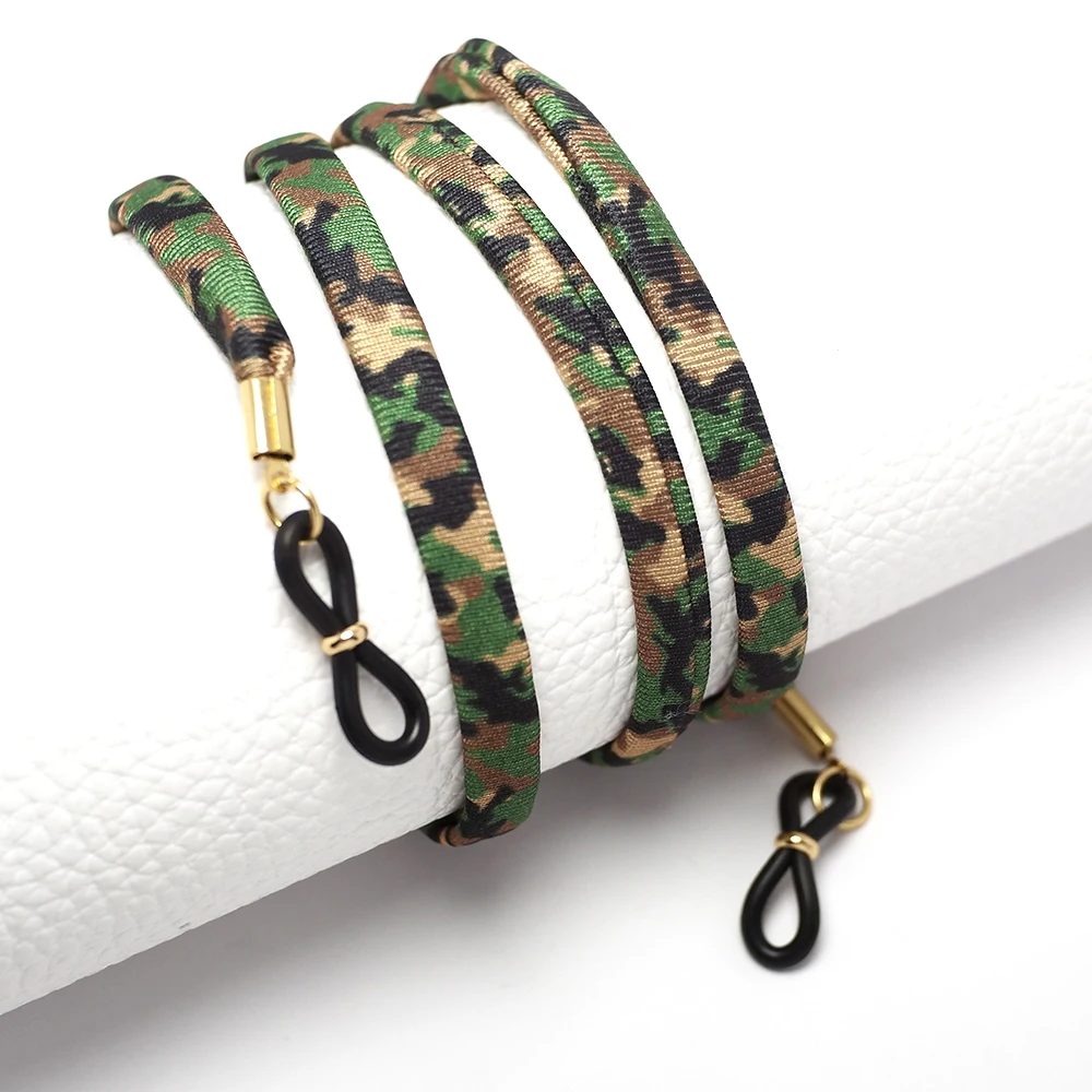 

Lace Fabric Spectacle Strap,Camouflage Green Stitched Lycra Strips Spectacle Chain,Eyeglass Chain,Sunglass Chain Rope