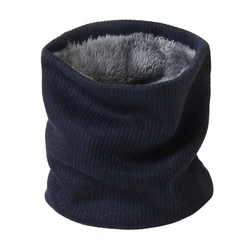 Cozy Striped Winter Snood Scarf with Plush Lining (WJ74-17)