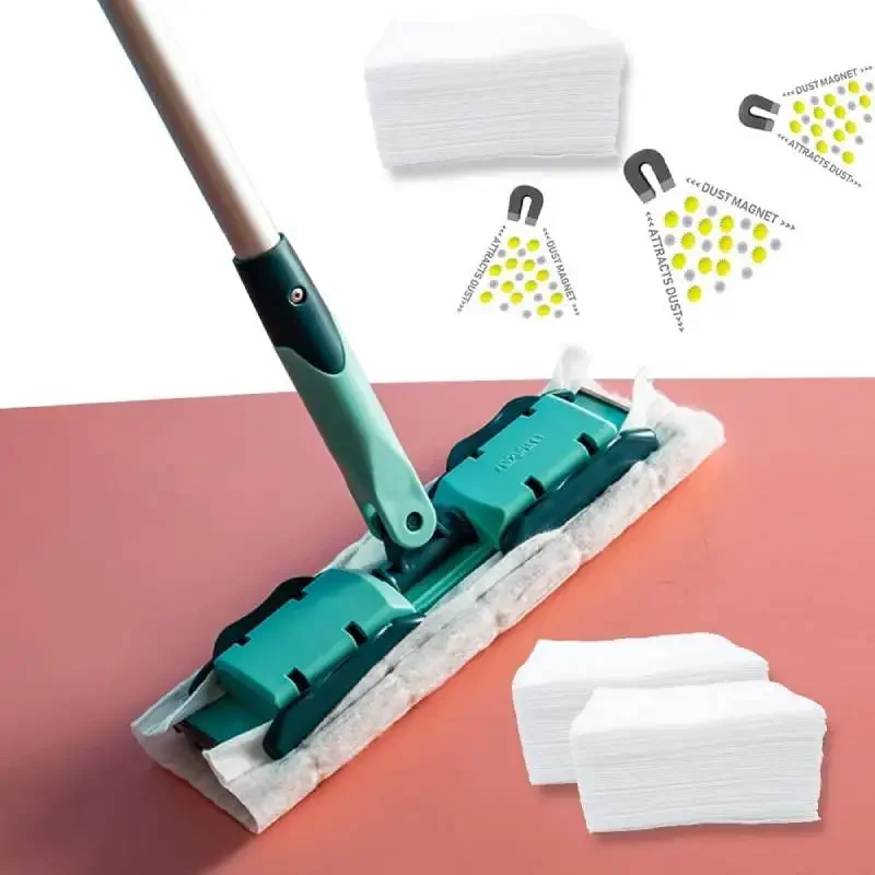 50Pcs 30x40cm Disposable Microfibre Electrostatic Floor Cloths Dusting Cloths Dry Duster Mop Pads Floor Cloth Refills