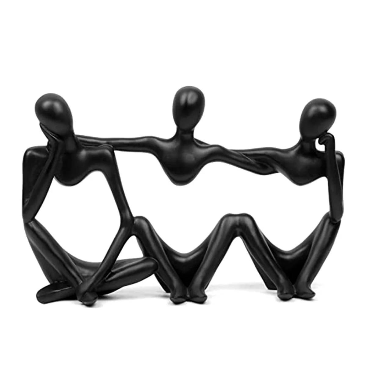 

Черные Декоративные акценты, черный домашний декор, абстрактный декоративный стеллаж из смолы, Современная книжная полка для дома