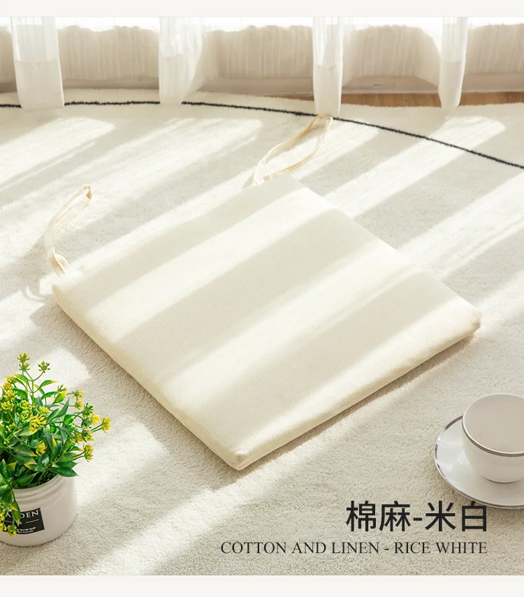 yellow cushions Tatami Cushion Linen Cotton Cushion Cover Home Decoration Cushions Chair Cushion Seat Cushion Bench Cushion Patio Cushions chair cushions
