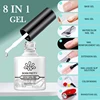 BORN PRETTY 10ML 8-in-1 Clear Glue Gel for Nail Apex and Extension Strengthener Nail Glue Gel Hard Gel Base Rhinestone Nail Gel 5