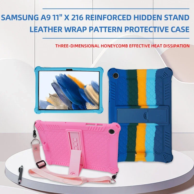 Capa de Tablet de Silicone Macio para Crianças Stand Case Samsung Galaxy Tab a9 Mais 11 Plus Case Sm-x210 X215 X216 a9 8.7 Sm-x110 X115 2023 - Imagem 3