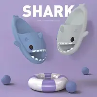 2024 Men EVA Shark Sandals Women Outdoor Beach Thick Soled Slippers Adult Non-slip Summer Slides Couple Cute Solid Color Shoes - Image 2